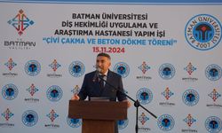 Diş Hekimliği Uygulama ve Araştırma Hastanesi inşaatında çivi çakma ve beton dökme töreni