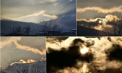 Bursa’da bulutlar arasında gün batımı görsel şölen sundu