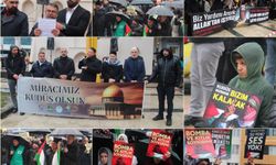 Yağmura rağmen Batman'da "Kudüs Miracımız Olsun" etkinliğine yoğun katılım 