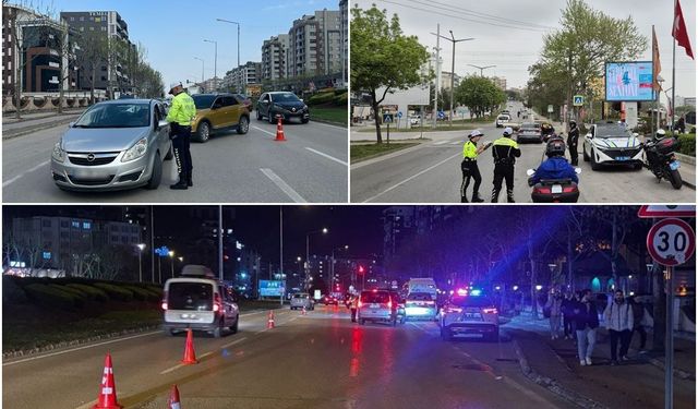 Bursa'da trafik denetimi: Binlerce araç sürücüsüne ceza
