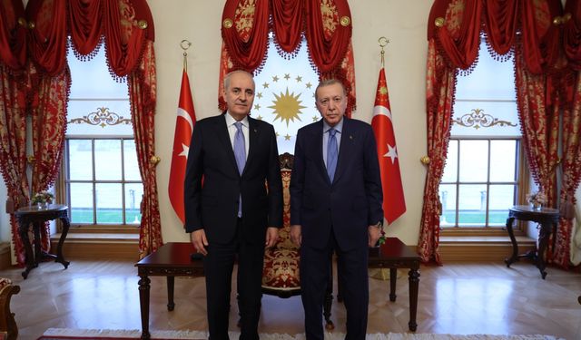 Cumhurbaşkanı Erdoğan, TBMM Başkanı Kurtulmuş’u kabul etti