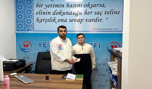 Gaziantepli öğrenciden örnek davranış: İlk bursunu Gazze’ye bağışladı