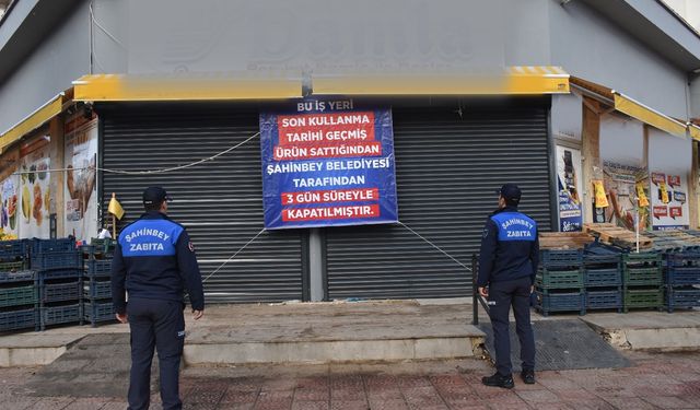 Gaziantep'te son kullanma tarihi geçmiş ürün satan iki markete kapatma cezası