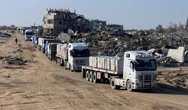 Gazze'de ateşkesin ardından yardım tırlarının ancak yüzde 28'i girebildi