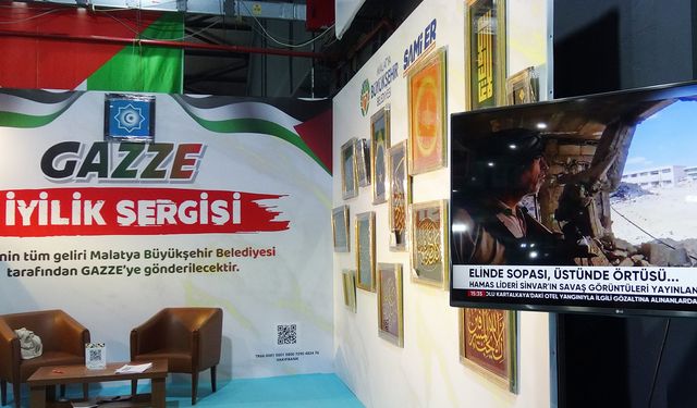 Malatya kitap fuarında Gazze'ye anlamlı destek