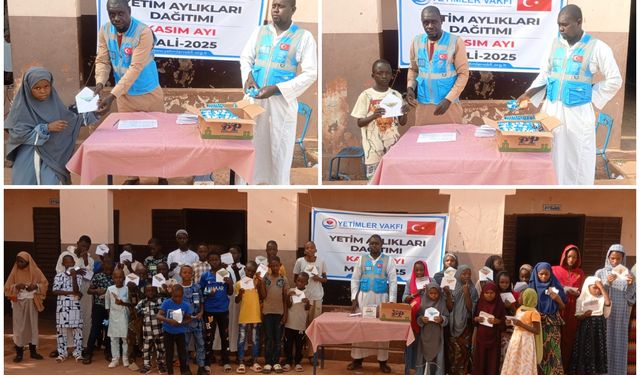 Yetimler Vakfı, Mali'deki yetimlere kasım ayı aylıklarını ulaştırdı