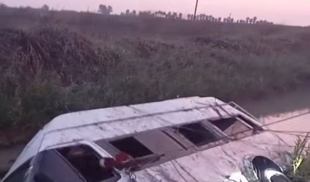 Adana'da işçi servisi kanala düştü: 18 yaralı