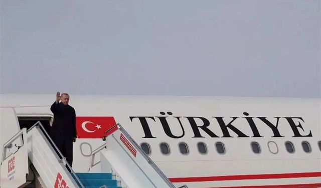Cumhurbaşkanı Erdoğan, Türkmenistan'a gitti