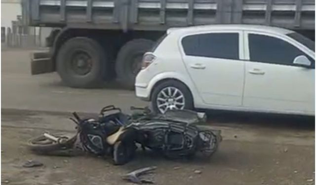 Otomobil ile motosiklet çarpıştı: Bir ağır yaralı