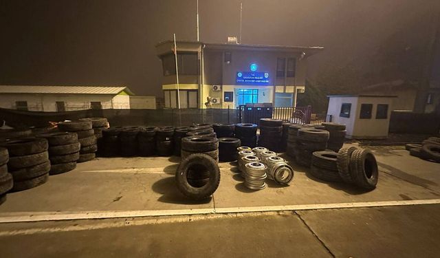 Şanlıurfa’da 211 kaçak kamyon lastiği ele geçirildi