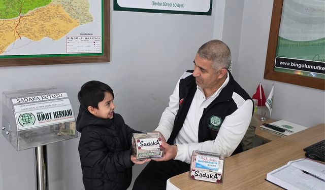 Bingöl’de duyarlı çocuklardan Gazze için anlamlı bağış