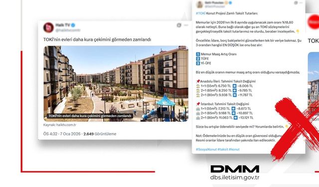 DMM'den 500 Bin Sosyal Konut Projesi'nin taksit ödemeleriyle ilgili iddialara yanıt