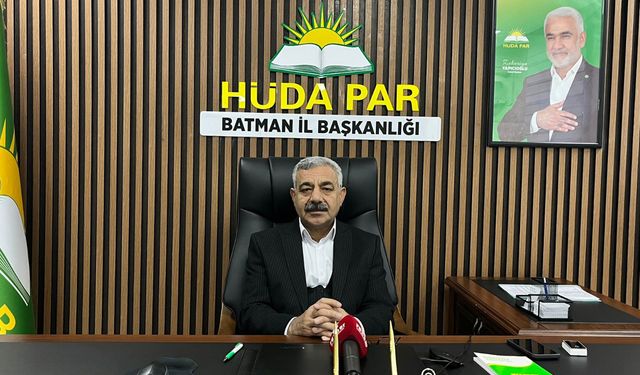 HÜDA PAR Batman İl Başkanı Şahin: Miraç gecesi Gazze için bir çare kapısı olsun