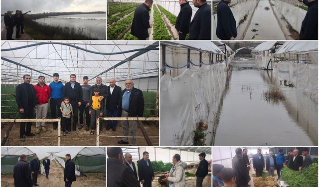 HÜDA PAR’dan Antalya’da selden etkilenen çiftçilere geçmiş olsun ziyareti