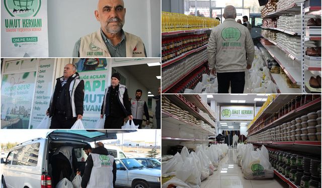 Umut Kervanı Gaziantep, Miraç Kandili'nde gıda dağıtımı gerçekleştirdi