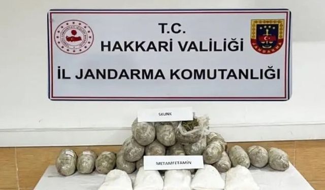 Hakkari'de 17 kilogram skunk ele geçirildi