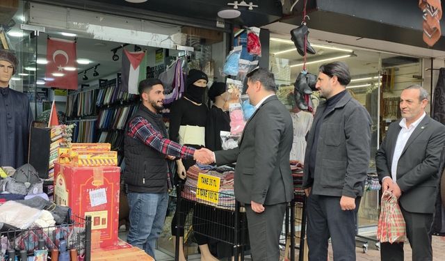 HÜDA PAR Antalya İl Başkanlığından esnafa "Beraat" ziyareti