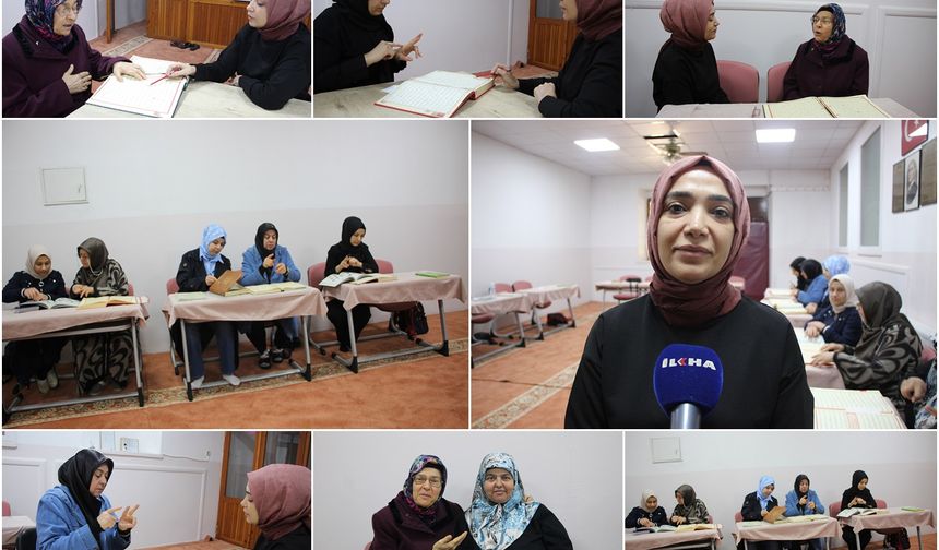 İşitme engelli kadınlar Kur’an öğrenmede engel tanımıyor