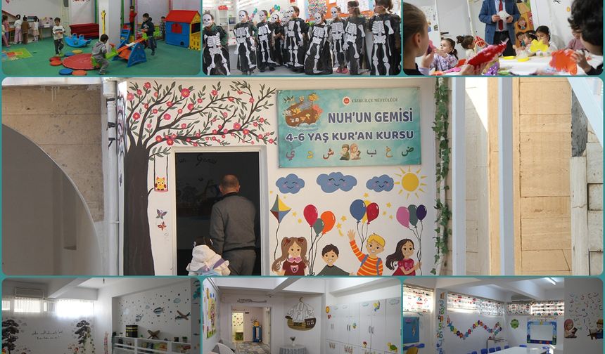 4-6 yaş Kur’an kursu öğrencileri keyifli etkinliklerle eğlenirken öğreniyor