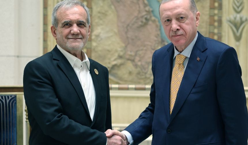 Cumhurbaşkanı Erdoğan, Pezeşkiyan ile görüştü