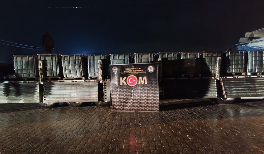 Şanlıurfa’da kaçak akaryakıt operasyonu